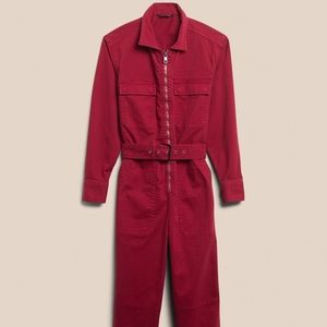 Banana Republic utility jumpsuit. Red. Size large.